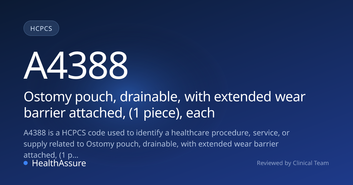 HCPCS Code A4388 | HealthAssure