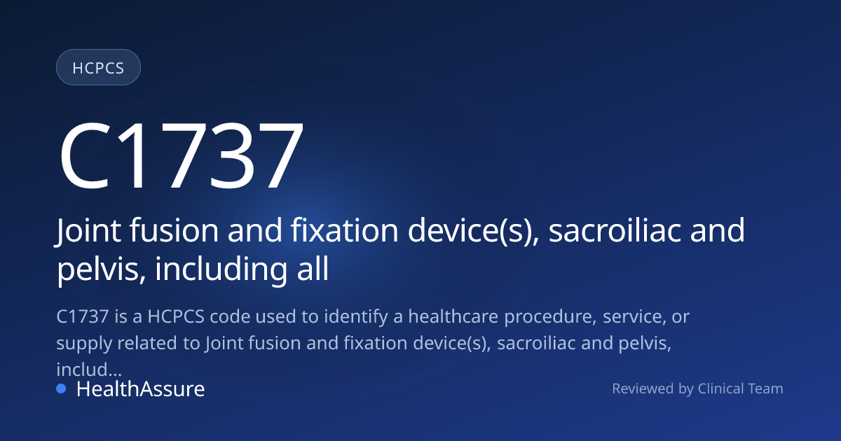 HCPCS Code C1737 | HealthAssure