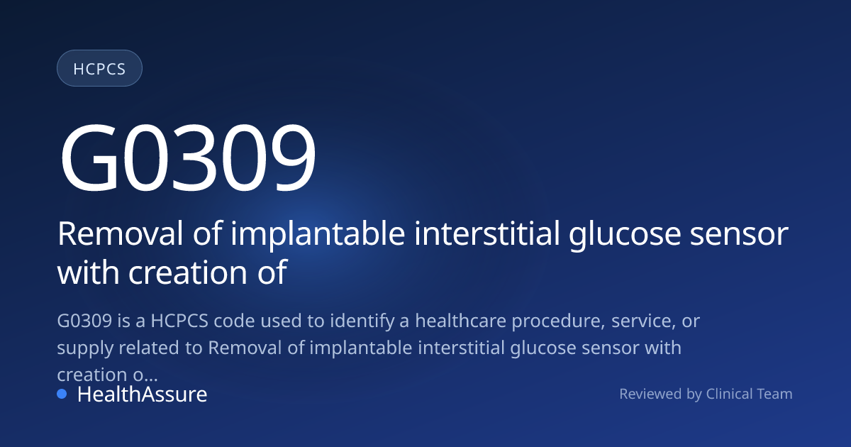 HCPCS Code G0309 | HealthAssure
