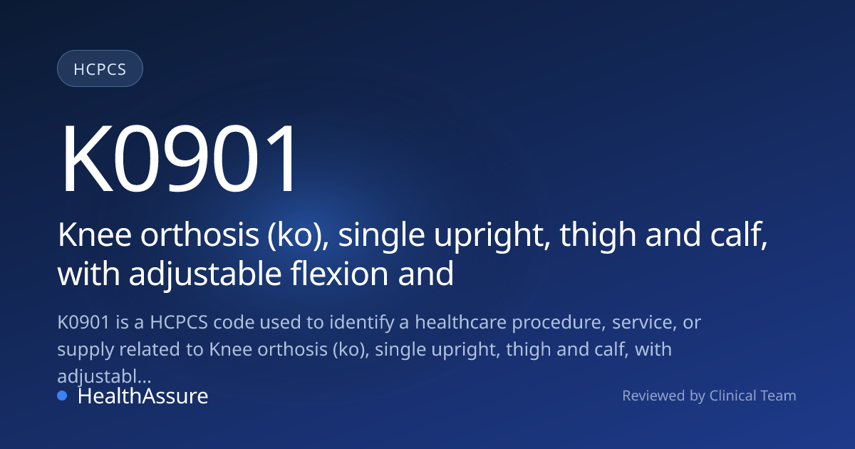 HCPCS Code K0901 | HealthAssure
