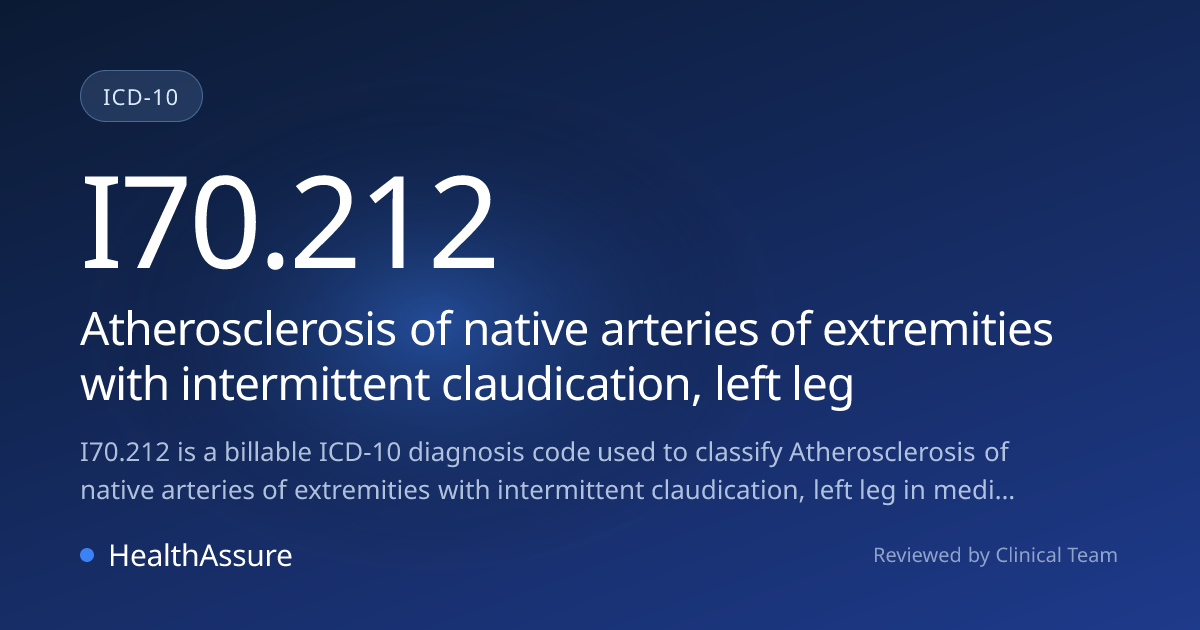 ICD-10 Code I70.212 for Atherosclerosis of native arteries of ...