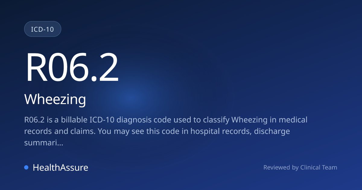 ICD-10 Code R06.2 for Wheezing | HealthAssure
