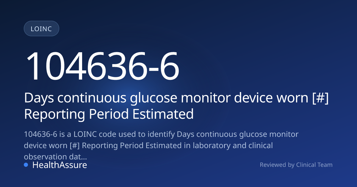 LOINC Code 104636-6 | HealthAssure