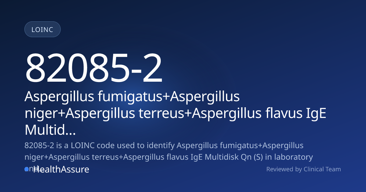 LOINC Code 82085-2 | HealthAssure